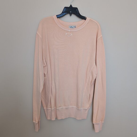 KJPs Anchorknit Coastal Crewneck peach sweatshirt XL Made in USA EUC - Picture 1 of 10